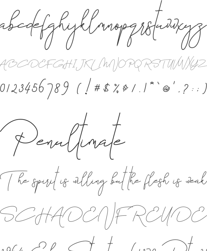 Bettari font preview