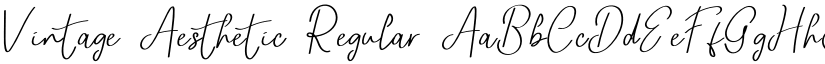 Vintage Aesthetic Regular font