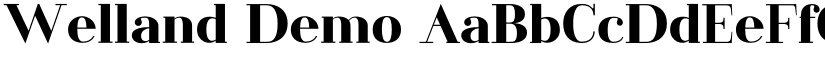 Welland Demo font