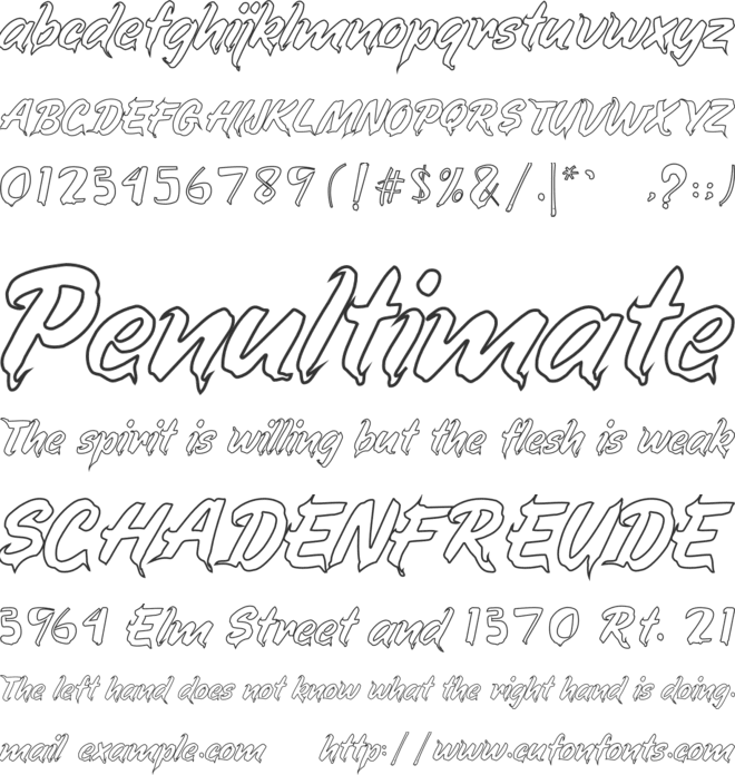 CAMS PUNKS font preview