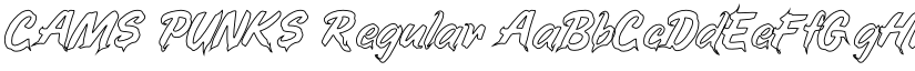 CAMS PUNKS Regular font
