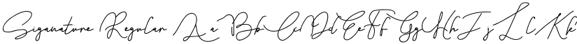 Siganature Regular font