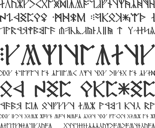 Cirth Erebor font preview