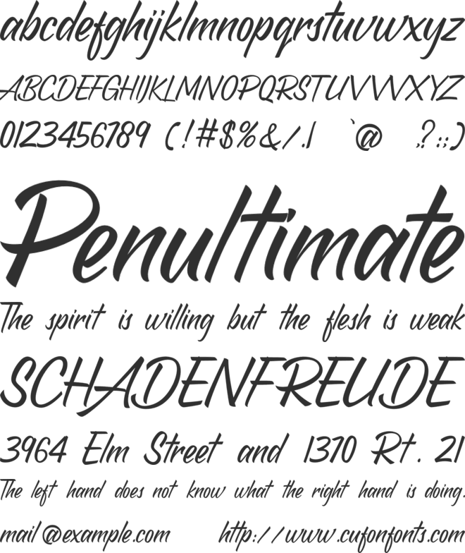 Annalucia font preview