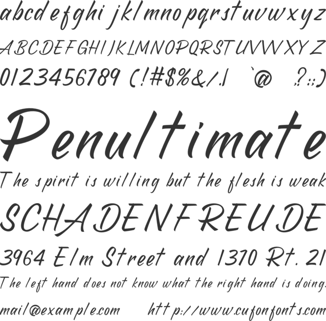 Annalucia font preview