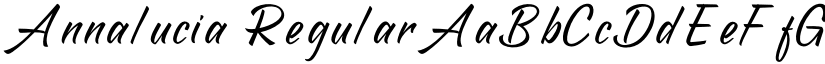 Annalucia Regular font