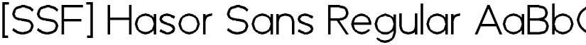 [SSF] Hasor Sans Regular font