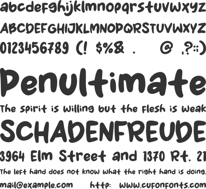 Blueberry Days font preview