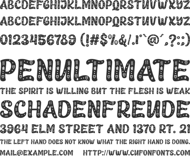 Childzone font preview