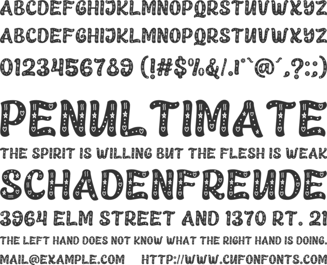 Childzone font preview