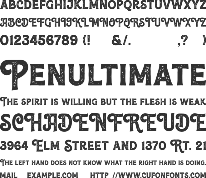 Anerome font preview