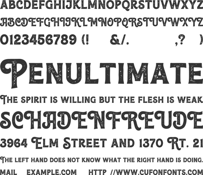 Anerome font preview