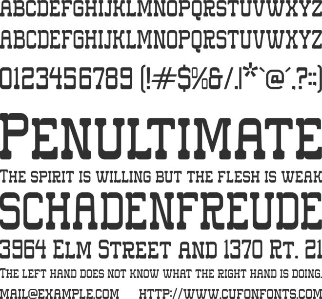 western carlo font preview
