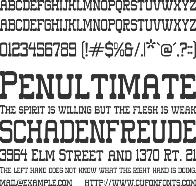 western carlo font preview