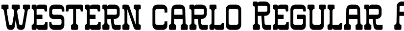western carlo Regular font