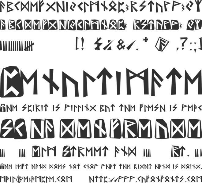 Runes font preview