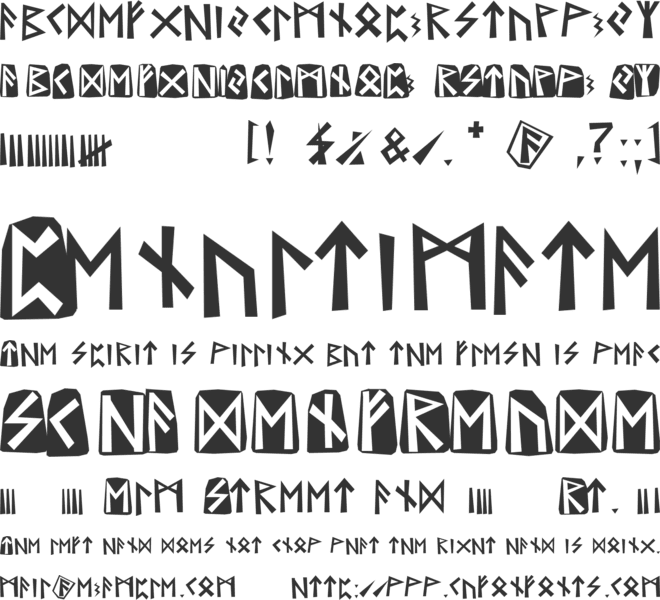 Runes font preview