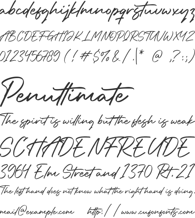 Fantasie font preview