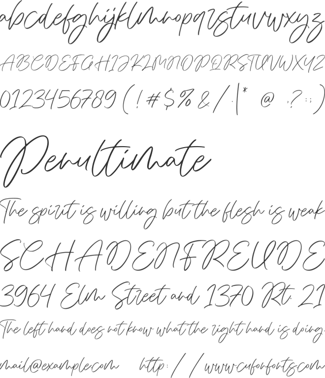 Bonjourno font preview