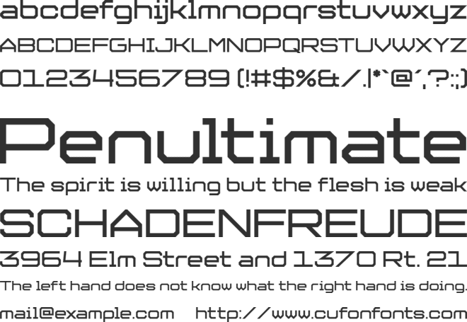 The Rift font preview