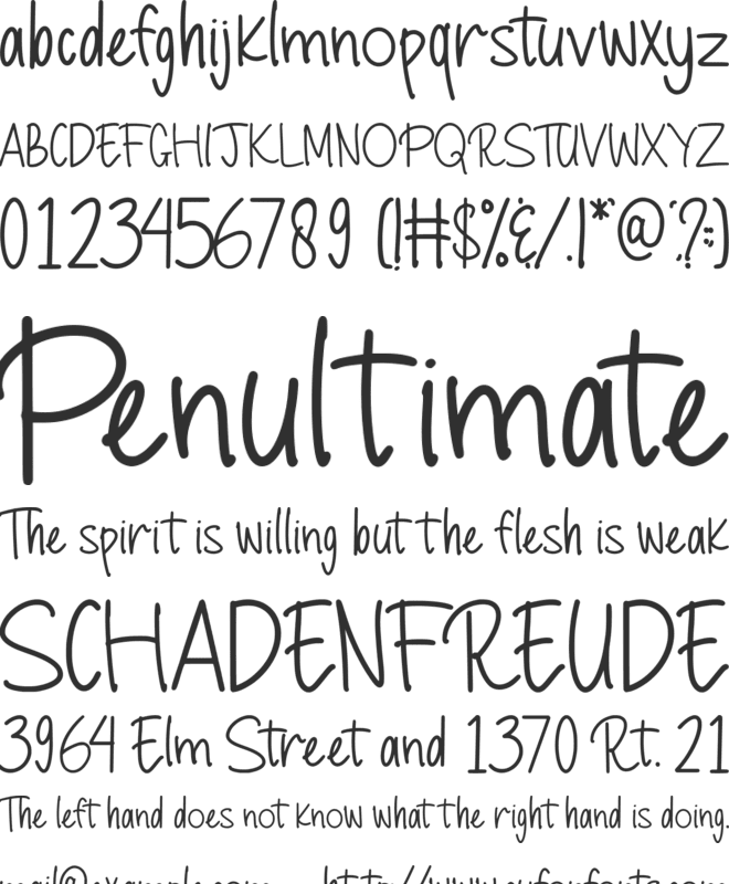 Messy Child font preview