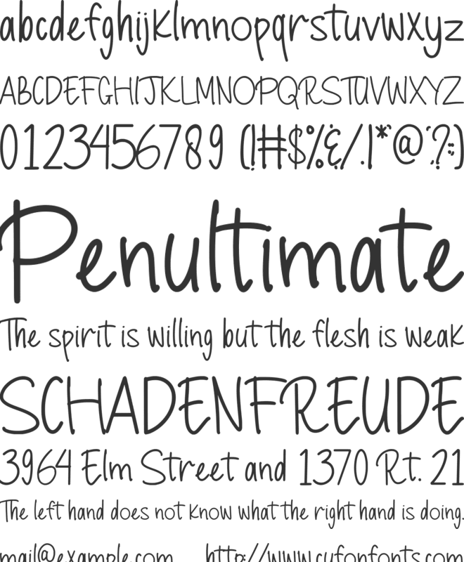 Messy Child font preview