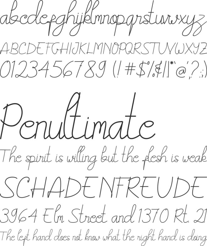 Humble Chicks font preview