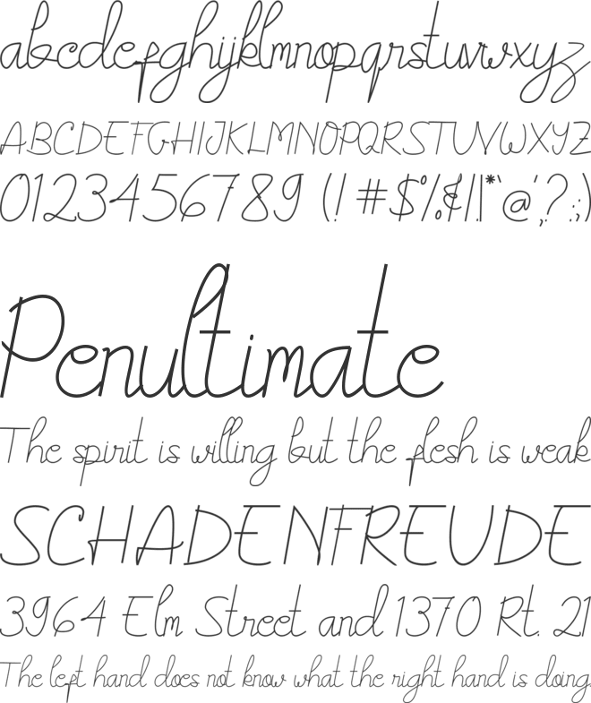 Humble Chicks font preview