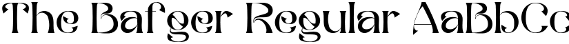 The Bafger Regular font