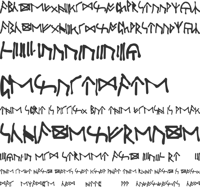 Oxford Runes font preview
