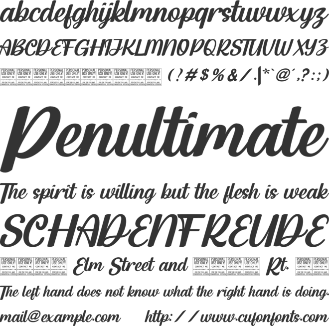 Blackshine font preview