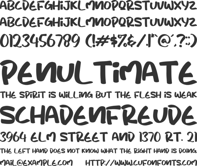 King Bird font preview