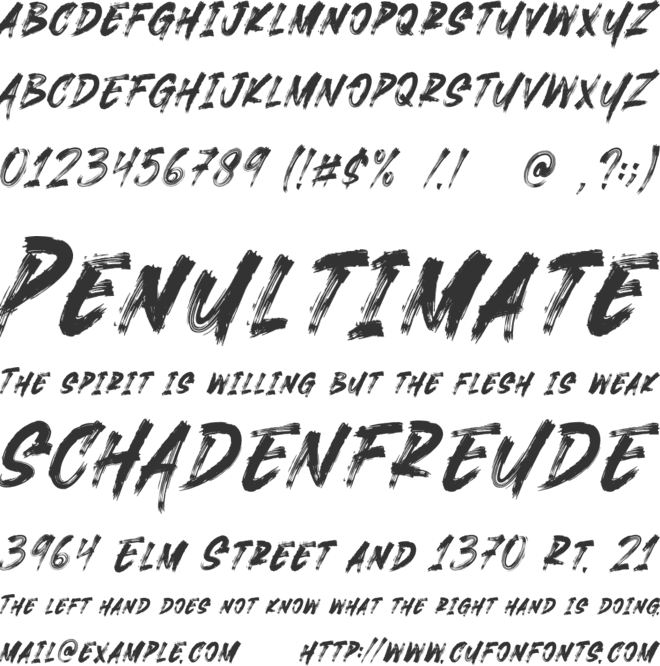 Kingneverdie font preview