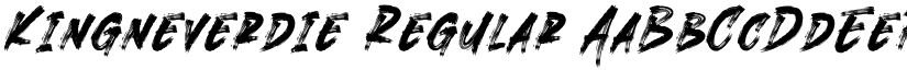 Kingneverdie font download