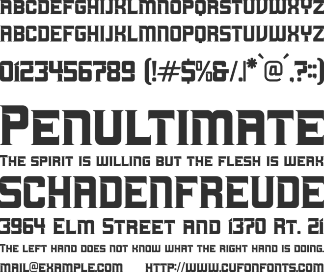 MACHINE font preview