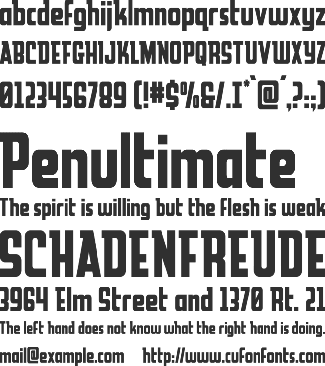 Upper Punch font preview