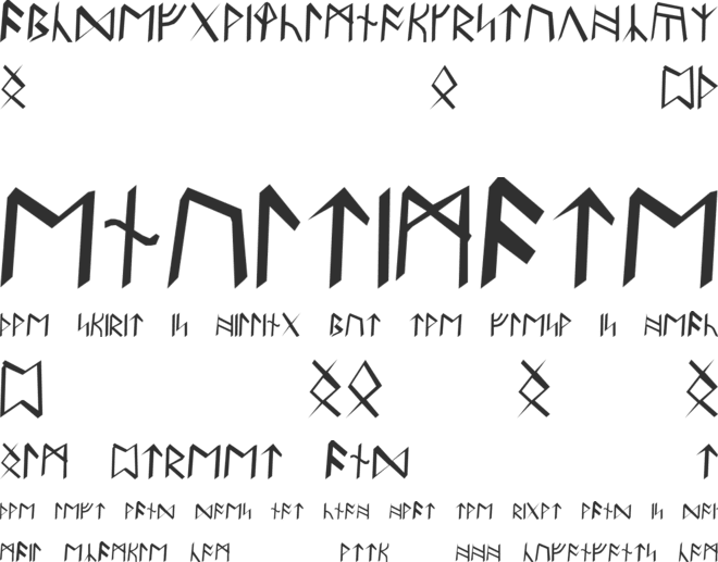 Britannian Runes font preview