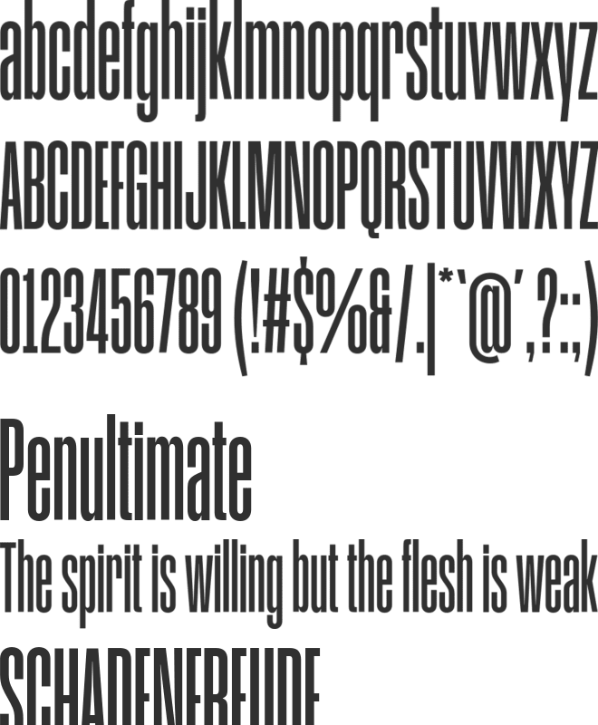 Humane font preview