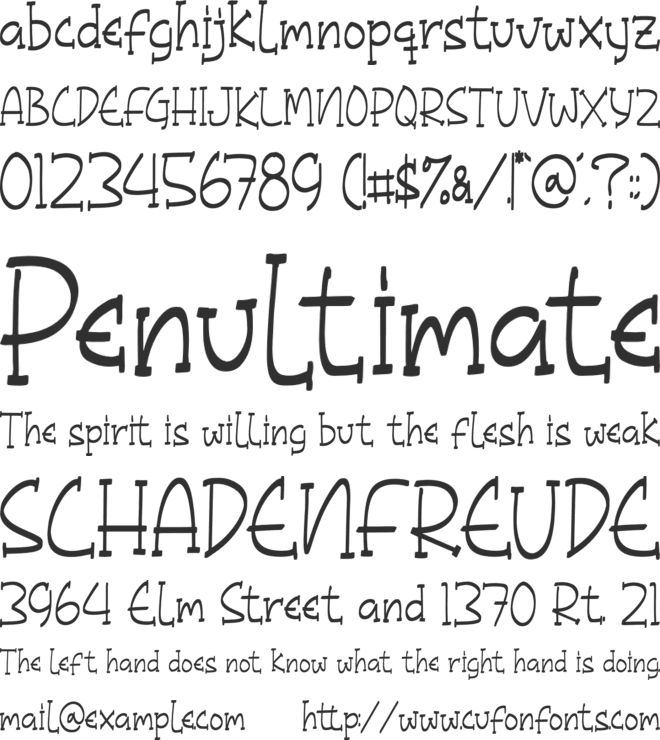 Bumpinks font preview