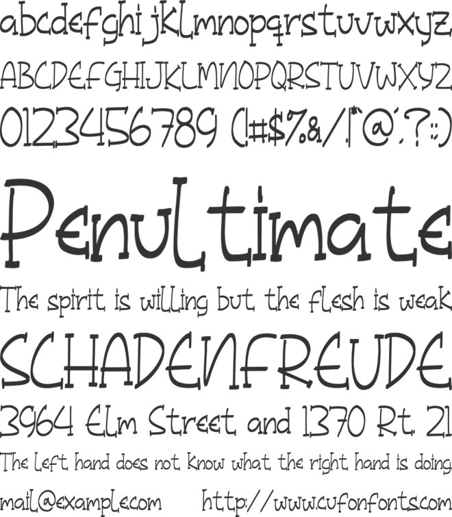 Bumpinks font preview