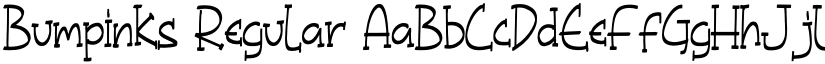 Bumpinks Regular font