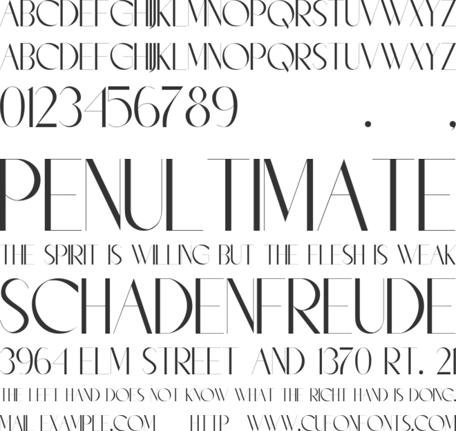 Chatara font preview