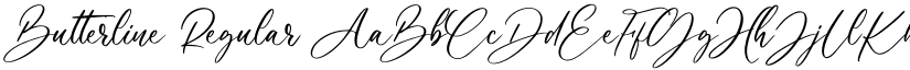 Butterline Regular font