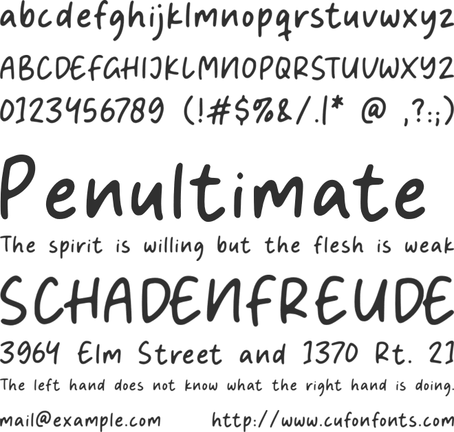 Stories font preview