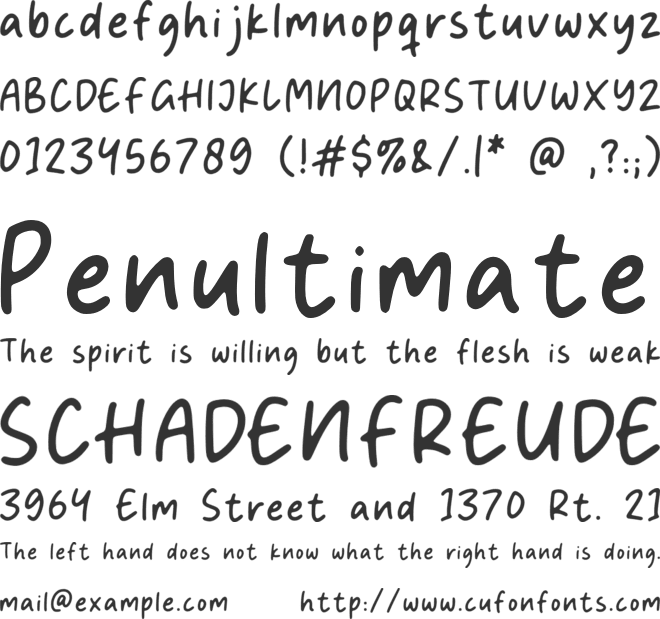 Stories font preview