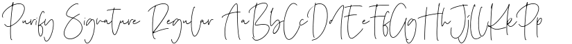 Purify Signature Regular font