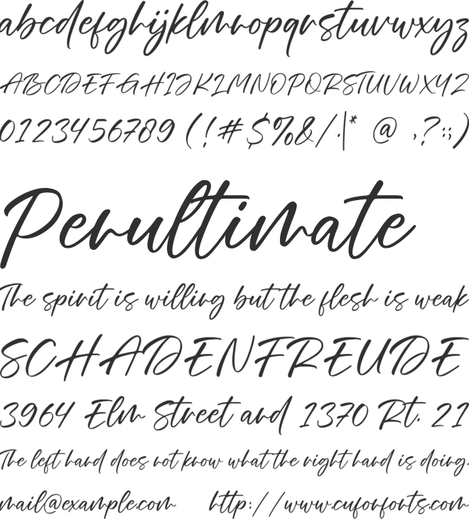 Monthier font preview