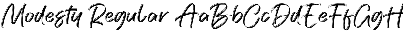 Modesty Regular font