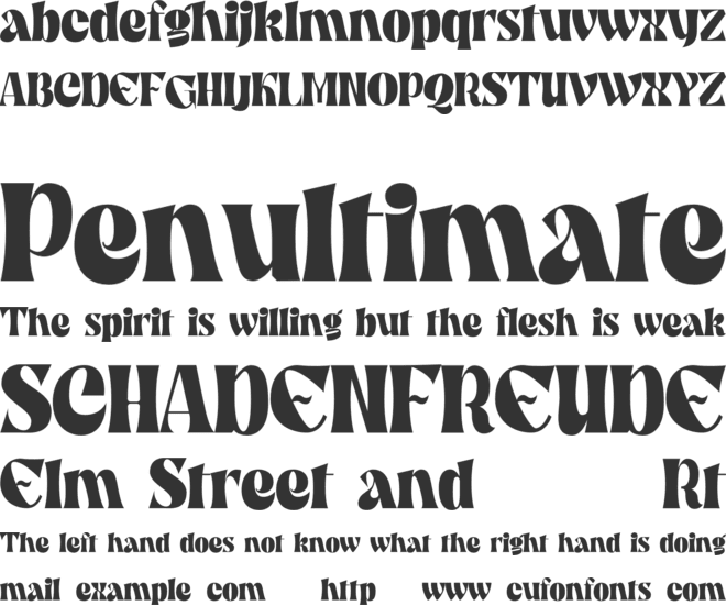 Bigthoven font preview