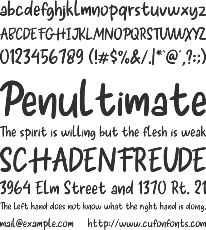 Smiling Animal font preview